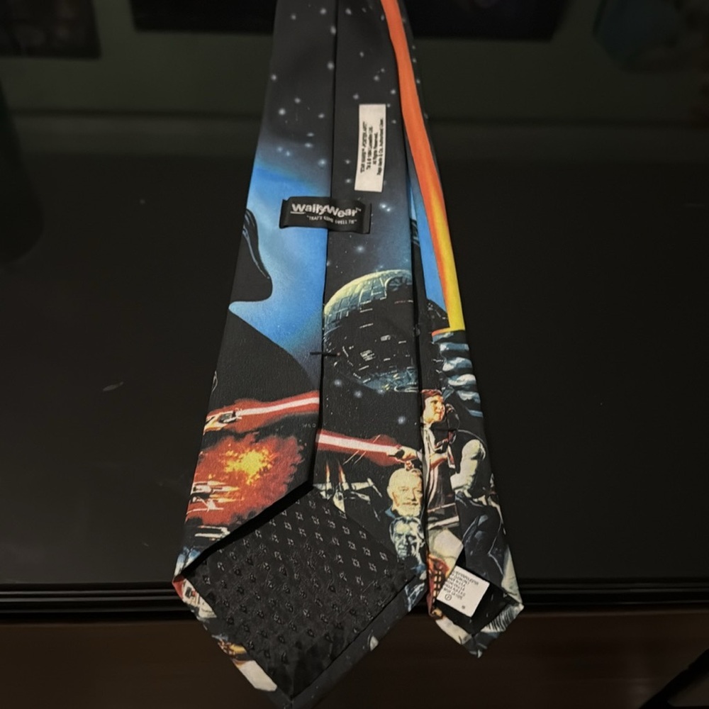 Vintage EUC Wally Wear Ralph Martin & Co Star Wars Poster Art Print Neck Tie - Picture 5 of 7
